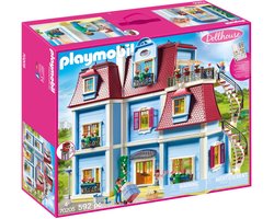 PLAYMOBIL Dollhouse - Groot herenhuis - Met dakterras, wenteltrappen, werkende deurbel en brievenbus om te openen - 70205