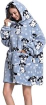 Hoodie Deken Met Print - Hodie Deken Met Mouwen - Hoodie Deken Damees