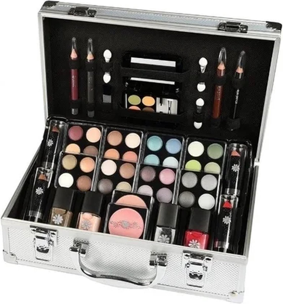 Briconti Make-up Koffer In Aluminium Design, 51-delig - ZMILE cosmetics