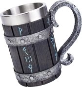 Nordische Viking Rune Becher Edelstahl Tankard 3D Norse Dekor Kaffee Cooler gotischer Bierbecher Tassen 600 ml
