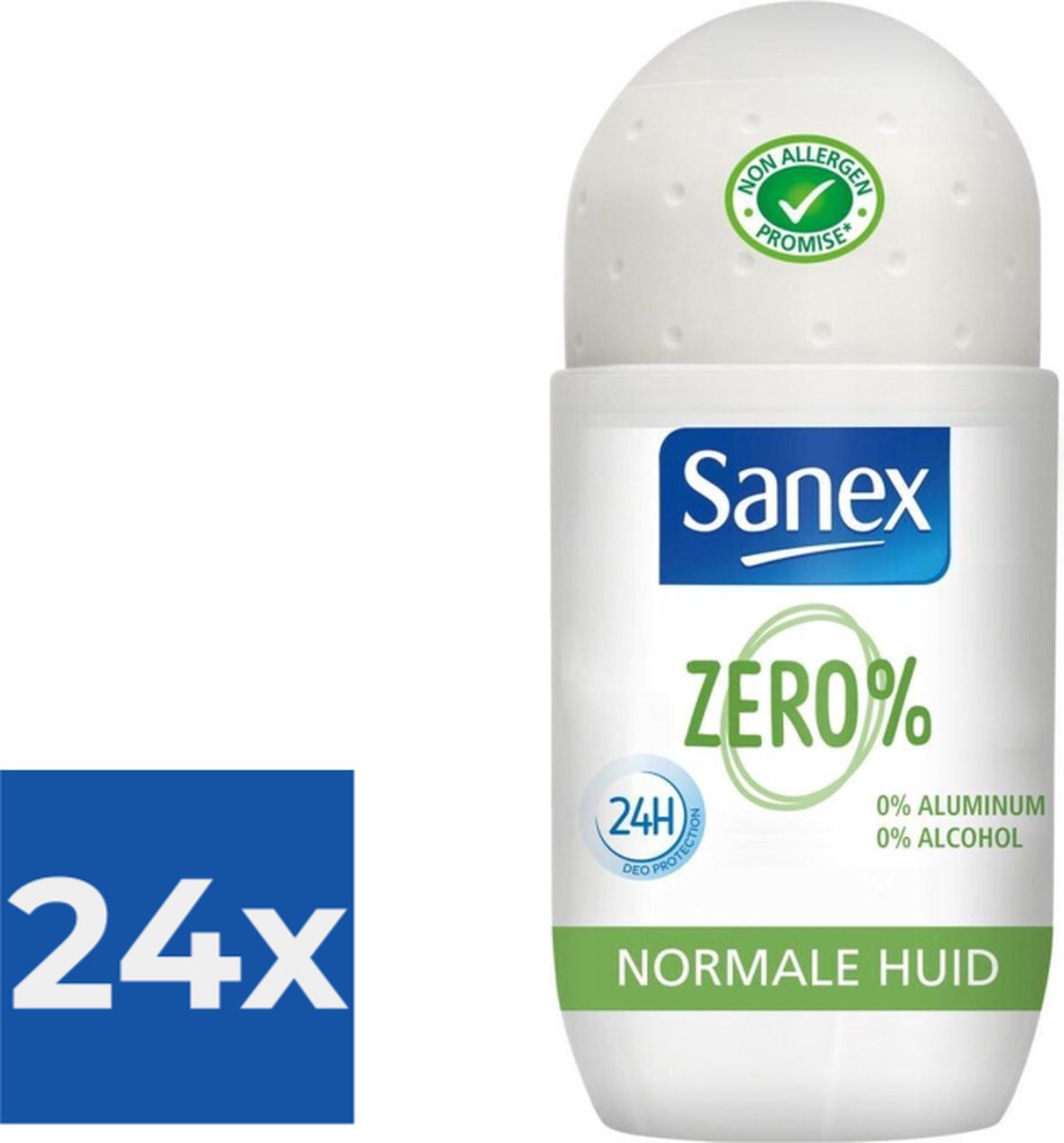 Goedkoopste Sanex Deo Roll-on - Zero Respect & Control 50 ml - Voordeelverpakking 24 stuks