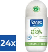 Sanex Deo Roll-on - Zero% Respect & Control 50 ml - Voordeelverpakking 24 stuks