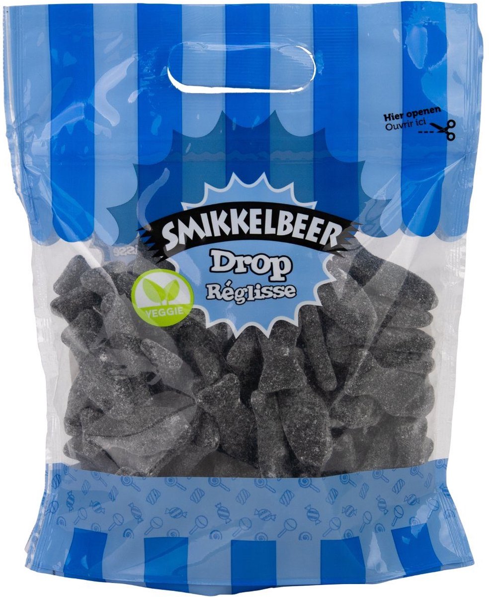 Smikkelbeer - Gesuikerde Dropvissen - 1 Kilo XL ZAK