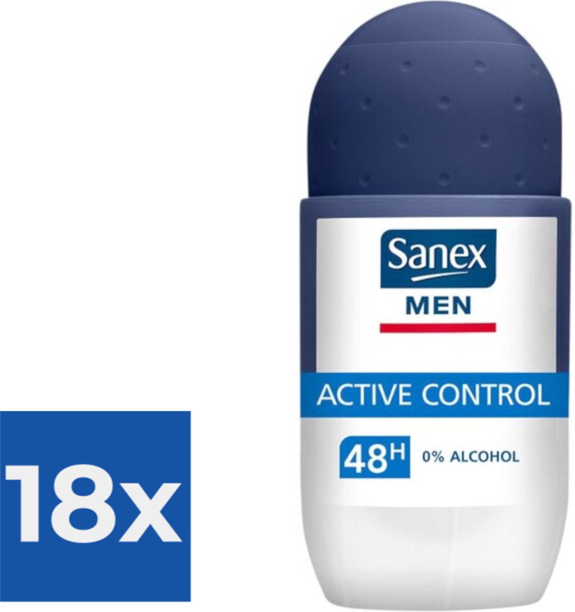 Goedkoopste Sanex Deo Roll-on Men - Dermo Active Control 50ml - Voordeelverpakking 18 stuks