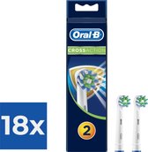 Oral-B Cross Action EB50 - 2 stuks - opzetborstels - Voordeelverpakking 18 stuks