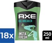Axe Ice Breaker 3-in-1 Douchegel - 250 ml - Voordeelverpakking 18 stuks