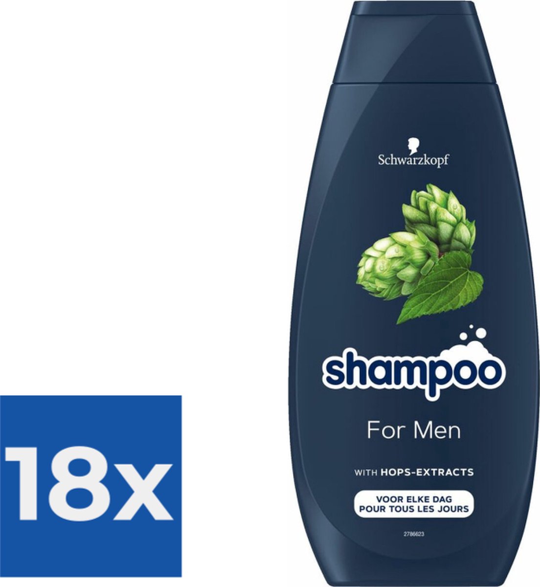 Schwarzkopf For Men Shampoo 400 ml Voordeelverpakking 18 stuks