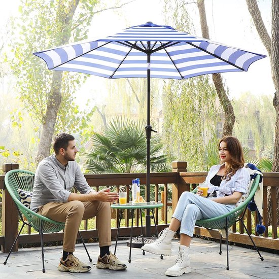 Ferocity, Vervangingsparasolhoes, 8 ribben, outdoor, waterdicht, UV-bescherming, duurzaam polyester, grafiet, 350 cm [136 Ferocity, Vervangingsparasolhoes, 8 ribben, outdoor, waterdicht, UV-bescherming, duurzaam polyester, grafiet, 350 cm [136