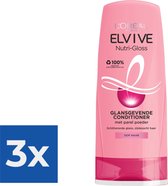 L’Oréal Paris Elvive Nutri Gloss Conditioner - 200 ml - Voordeelverpakking 3 stuks
