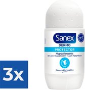 Sanex Dermo Protector Déodorant Roller 50 ML - Pack économique 3 pièces