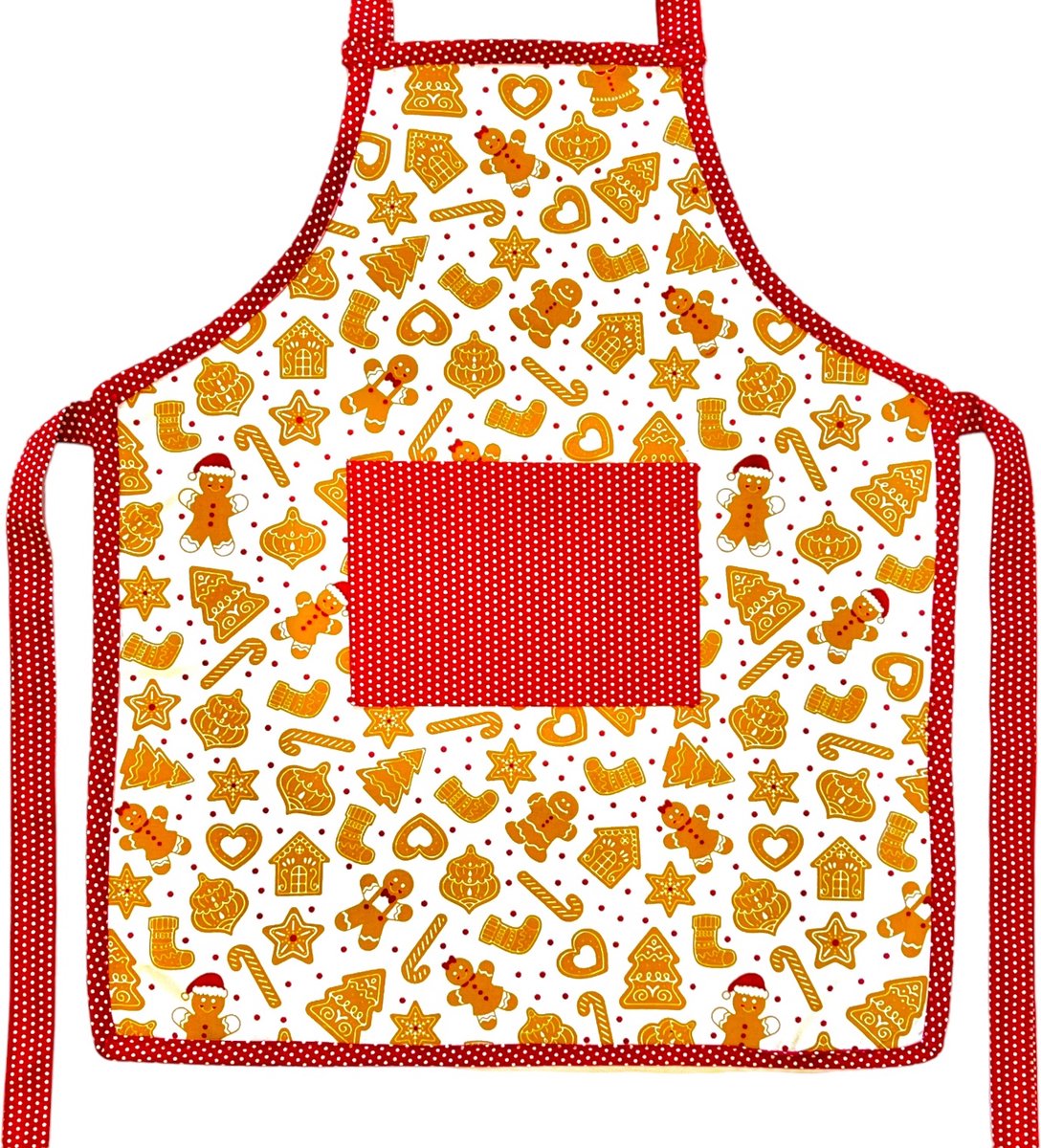 Kerstschort Voor Kinderen - 50 x 59 cm - 4 - 9 Jaar - 100% Katoen