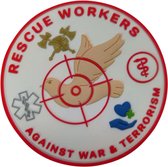 3D PVC Badge - Medics against war & terrorism
