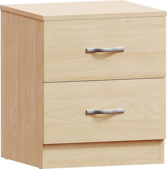 vidaXL Nachtkastjes 2 st met metalen poten 40x35x69 cm hoogglans wit