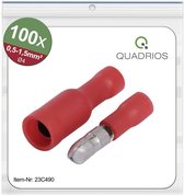 Quadrios 23C490 Ronde connector 0.5 mm² - 1.5 mm² Rood 100 stuk(s)