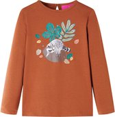 vidaXL-Kindershirt-met-lange-mouwen-92-cognackleurig