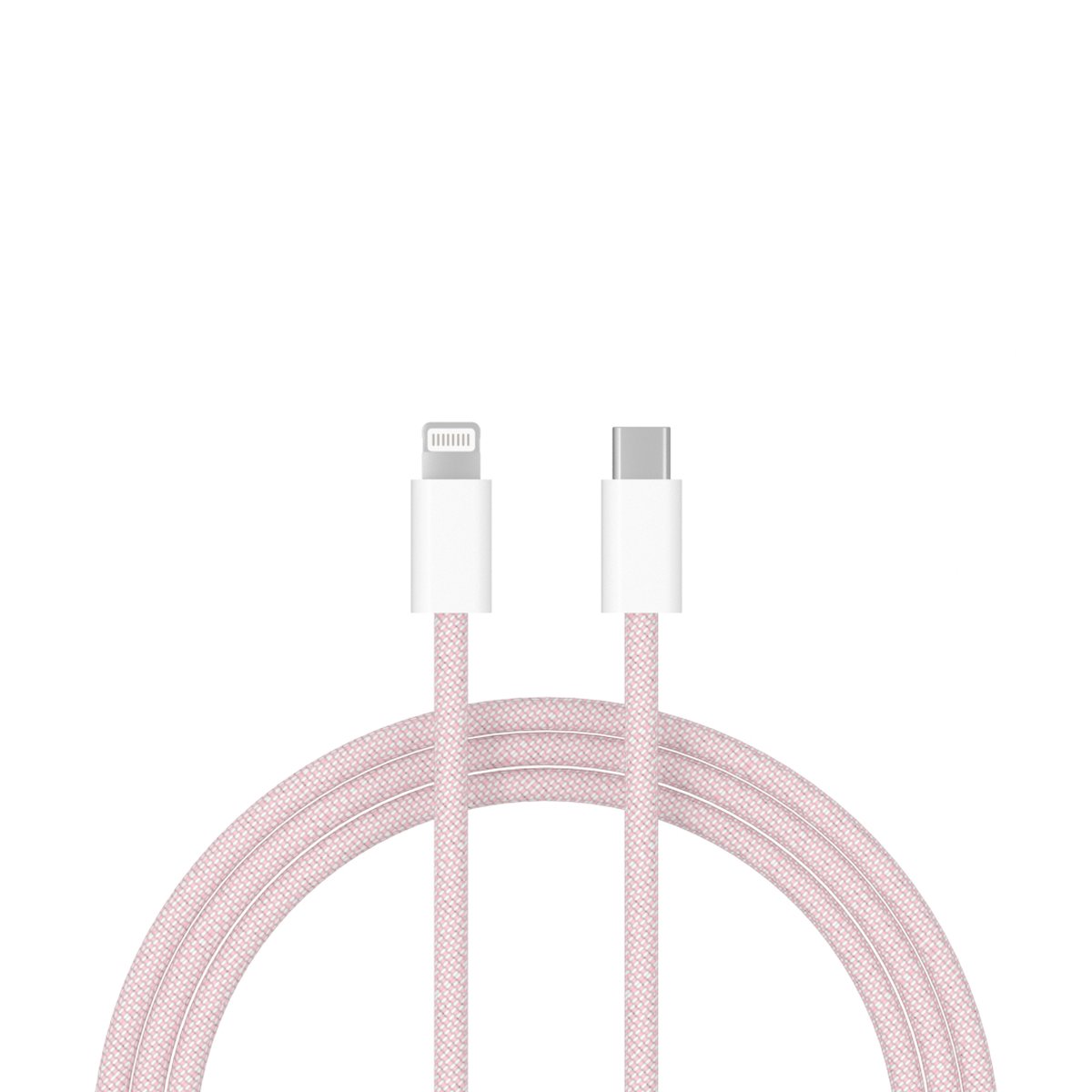 ShieldCase USB-C naar Lightning kabel geschikt voor Apple iPhone oplader - oplaadkabel voor iPhone (1 Meter) - Geschikt als snellader en Datasynchronisatie - Stevig gevlochten nylon materiaal (roze)