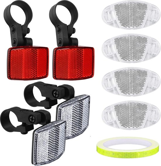 GeeRic Reflectoren voor fietsspaken, 72 stuks, 360° reflecterend, grijs, zilver, reflecterend, hoge helderheid, eenvoudig te installeren, reflectorslang voor fietsbanden, geschikt voor nachtfietsen