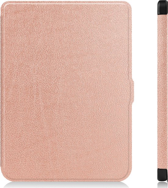 Hoesje Geschikt voor Kobo Nia Hoes Bescherm Hoesje Case Sleep Cover Met Screenprotector - Hoes Geschikt voor Kobo Nia Hoesje - Rosé Goud van Hoesje  — afbeelding 5