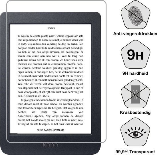 Hoesje Geschikt voor Kobo Nia Hoesje Luxe Bescherm Case Met Screenprotector - Hoes Geschikt voor Kobo Nia Hoes Book Cover - Don't Touch Me van Hoesje  — afbeelding 3