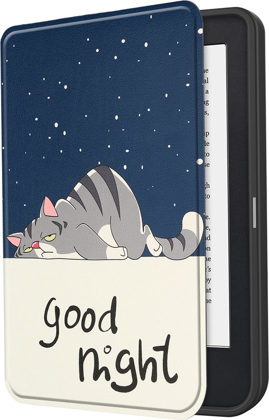 Hoesje Geschikt voor Kobo Clara 2E Hoesje Luxe Bescherm Case Met Screenprotector - Hoes Geschikt voor Kobo Clara 2E Hoes Book Cover - Kat van Hoesje  — afbeelding 4