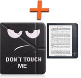 Hoesje Geschikt voor Kobo Libra 2 Hoes Book Case - Hoes Geschikt voor Kobo Libra 2 Hoesje Book Cover Met Screenprotector - Don't Touch Me