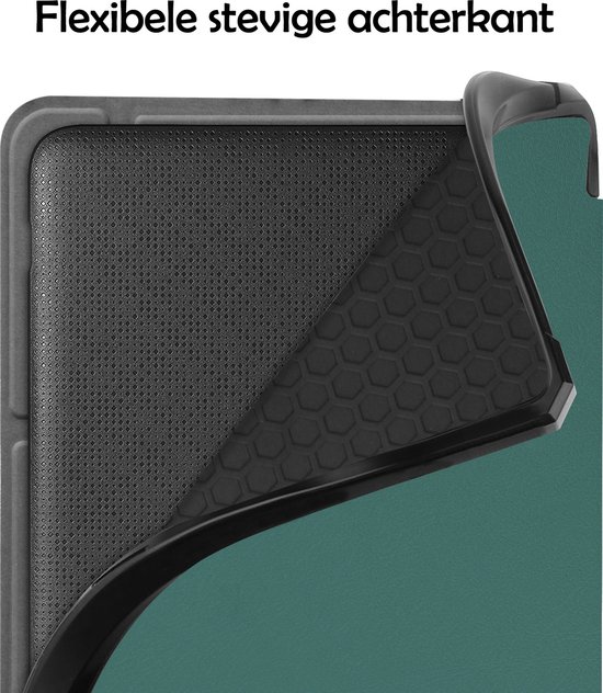 Hoesje Geschikt voor Kobo Sage Hoes Bescherm Hoesje Case Sleep Cover Trifold Met Screenprotector - Hoes Geschikt voor Kobo Sage Hoesje - Donkergroen van Hoesje  — afbeelding 5