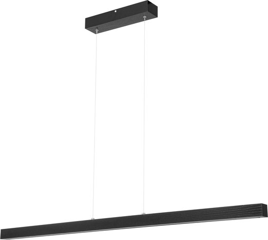 LED Hanglamp - Zwart - 3K - Massief Essenhout - 115 cm - Verstelbaar - Industrieel - Plafondlampen - Woonkamer - Eetkamer