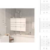 vidaXL Douchewand - Inklapbaar - 100 x 140 cm - ESG-paneel - Aluminium frame - Douchedeur
