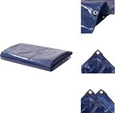 vidaXL Dekzeil PVC Gecoat Blauw 3.5 x 5m - Scheur- Water- UV- en Schimmelbestendig - Afdekzeil