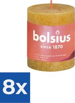 Bolsius Stompkaars Geel 8 cm - Voordeelverpakking 8 stuks