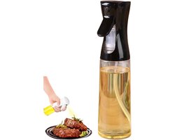 Livano Oliefles Met Schenktuit - Schenktuit Olijfolie - Navulbaar - Oliefles Met Pipet - Olijfolie Fles - Olie Dispenser - Oil Dispenser - Oil Bottle - 200ML - Spray - Zwart