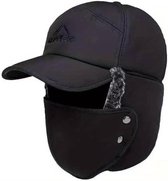 Livano Bonnet d'hiver - Hommes - Femmes - Adultes - Chapeau - Masque de ski - Cagoule - Cagoule - Masque de ski - Face Mask - Face Mask complet - Masque d'hiver - Zwart