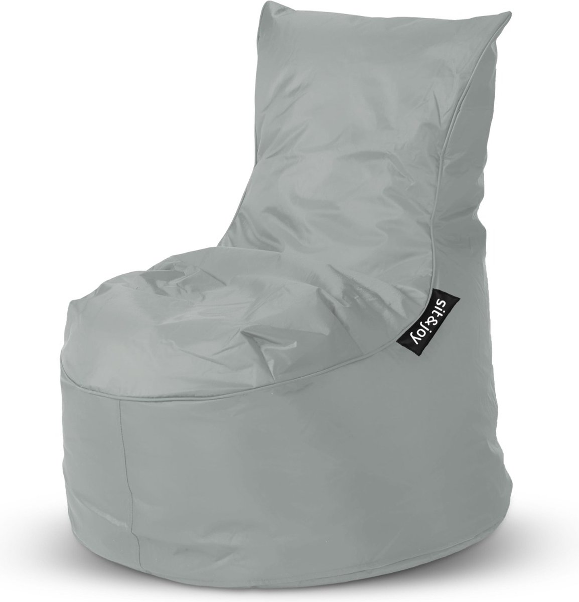 Zitzak 'Dolce' Grey (Grijs) | Volwassenen | Indoor & Outdoor | Waterbestendig | Dubbel gestikt | Gevuld met Flexipearl® | Sit&Joy®