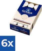 Bougies chauffe-plat Gouda Wit - 30 pièces - Pack économique 6 pièces