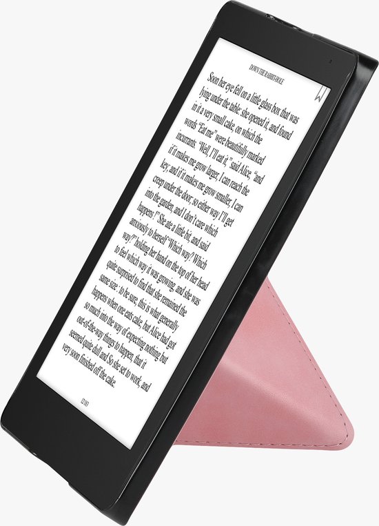 kwmobile e-reader hoesje geschikt voor Kobo Aura Edition 2 hoes - Ereader flip case met standaard - E reader cover van kunstleer - In oudroze van Merkloos — afbeelding 3