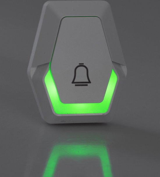 Pilota Porta draadloze deurbel 400 meter bereik met 1 ontvanger + flitslicht - 100 decibel - 39 melodieën - IP44 - wit draadloos - voor stopcontact - elektrische deurbel — afbeelding 2