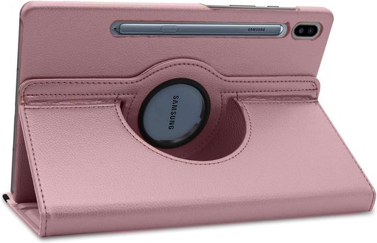 Hoes Geschikt voor Samsung Galaxy Tab S10 FE / S10 Lite / S9 FE / S9 hoes Rose Goud – Hoes Geschikt voor Samsung Galaxy Tab S10 FE / S10 Lite / S9 / S9 FE tablet hoes – 360° draaibaar bookcase - Ntech