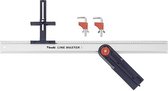 kwb LINE-MASTER precisieliniaal 800 mm, waardenset met geleiderail, zaaggeleider, hoekaanslag en 2 klemklemmen, voor hout-, handwerk- en metaalbewerking