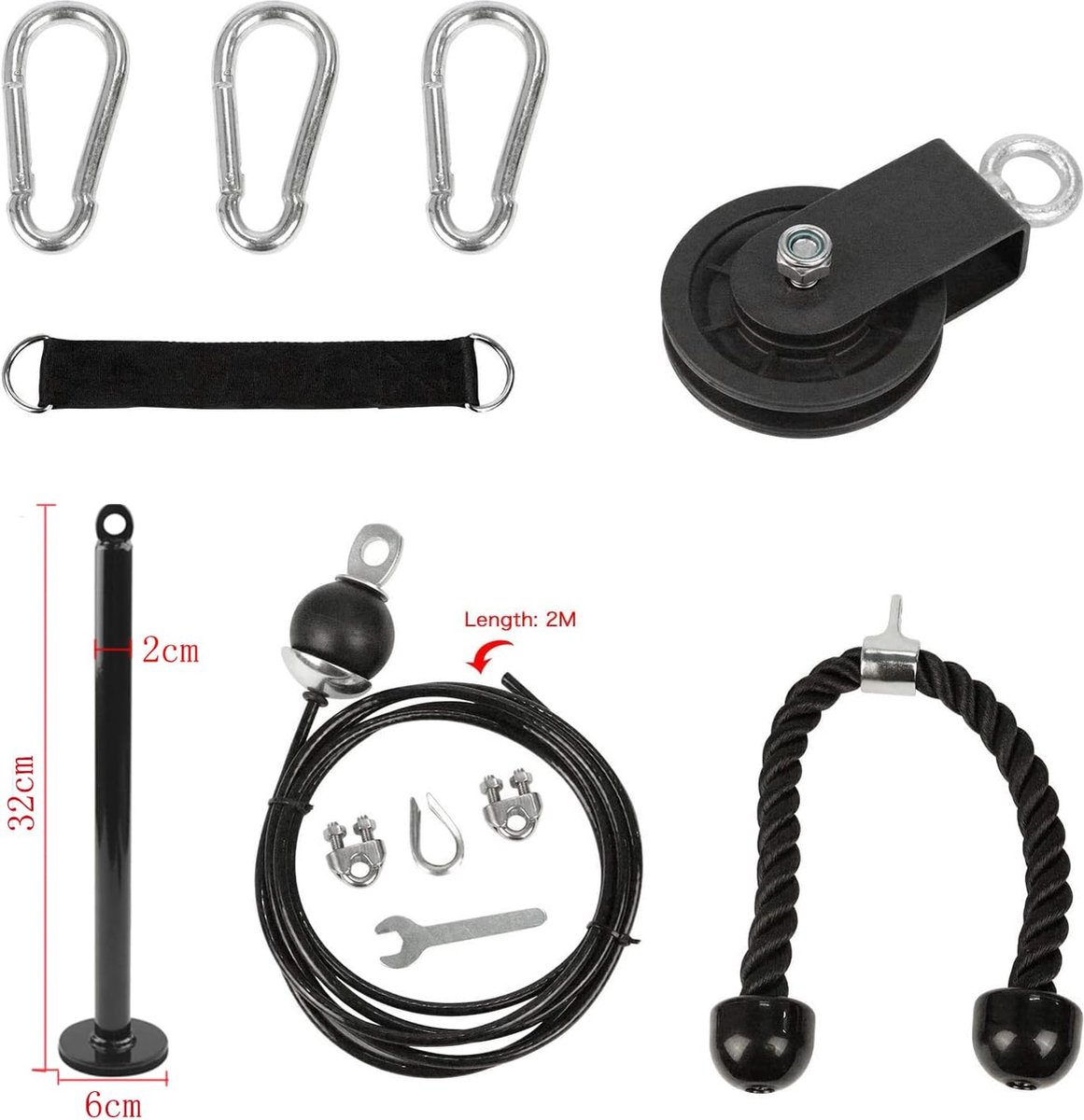 Tricep Rope Cable Attachment Nylon Triceps