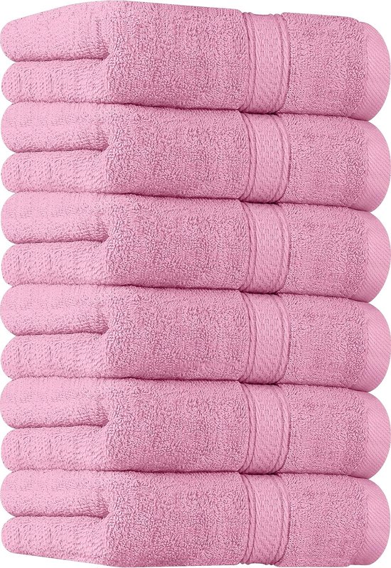 6 Set Premium Handdoeken, (41 x 71 CM) 100% Ringgesponnen Katoen, Ultra Zacht en Zeer Absorberend voor Badkamer, Fitnessruimte, Douche, Hotel en Spa