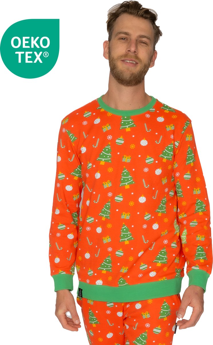 Happy Pyjama's | Heren Kerst Pyjama maat: 'M' (S-XXL) - Rode Kerst pyjama familie