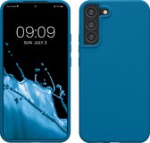 kwmobile telefoonhoesje geschikt voor Samsung Galaxy S22 Plus - Hoesje met siliconen coating - Smartphone case in rifblauw