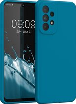 kwmobile telefoonhoesje geschikt voor Samsung Galaxy A33 5G - Hoesje met siliconen coating - Smartphone case in Caribisch blauw
