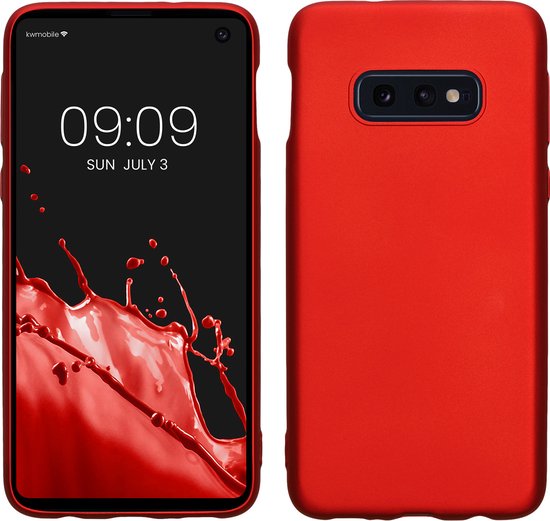 kwmobile telefoonhoesje geschikt voor Samsung Galaxy S10e - Hoesje voor smartphone - Back cover in metallic donkerrood