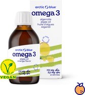 Arctic Blue – Omega 3 Algenolie - 800 mg DHA + 400 mg EPA - Sinaasappelsmaak - 60 Doseringen - Vegan Keurmerk