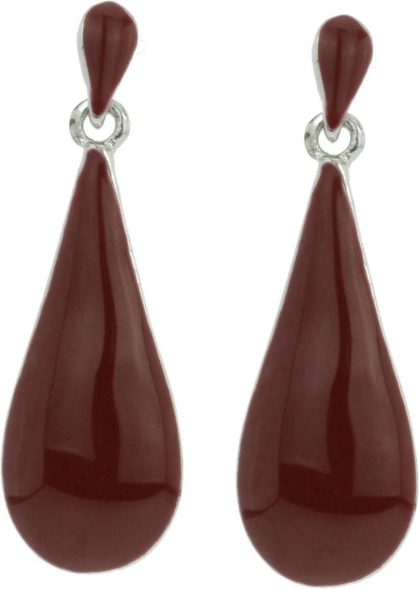 Rode druppelvormige oorhanger - Behave - Elegante mode-accessoire
