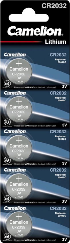 Camelion CR2032 3V Piles bouton au lithium - 5 pièces