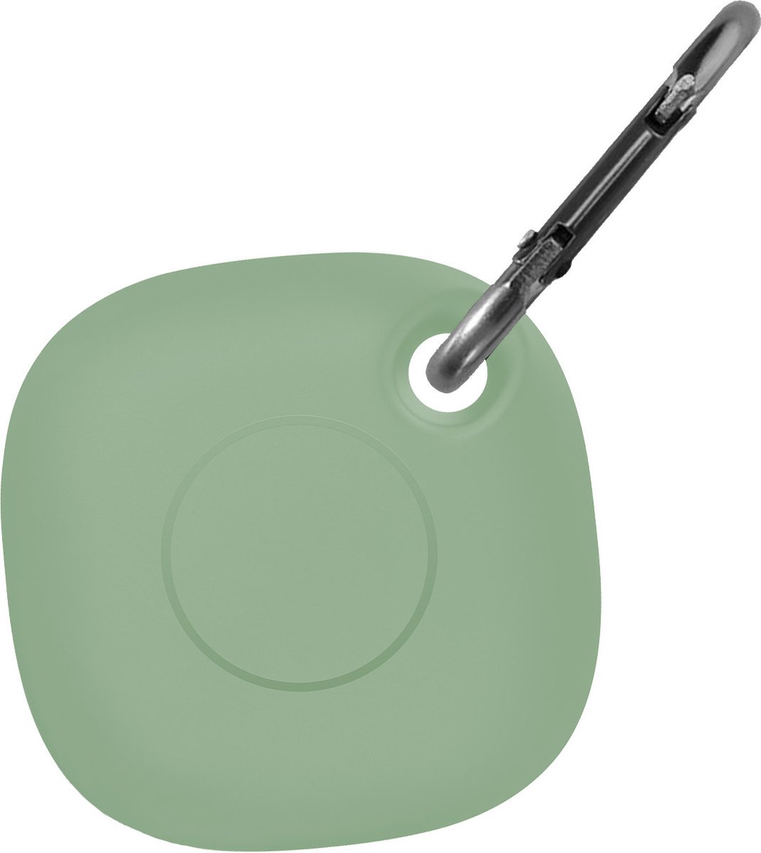 Hoesje Siliconen Geschikt voor Samsung Galaxy SmartTag+ - Sleutelhanger Hoes Geschikt voor Samsung Galaxy SmartTag+ - Groen