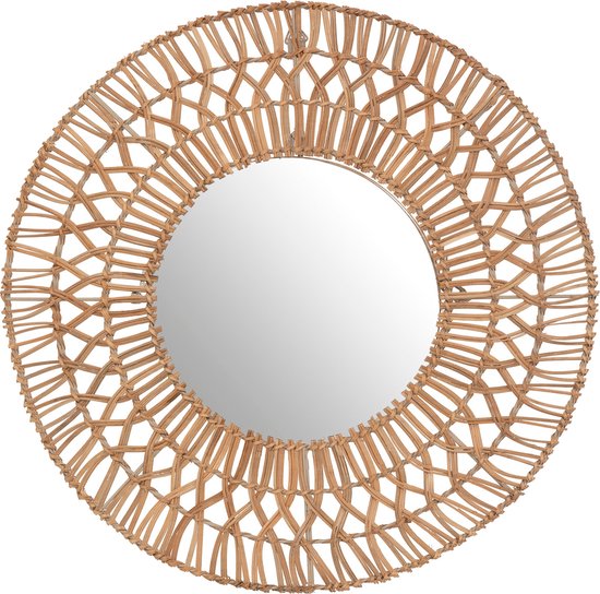 Atmosphera Miroir Soleil En Rotin Naturel – Diamètre 58 Cm, Style Boho Chic