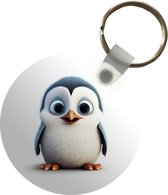 Sleutelhanger - Pinguïn - Dieren - Meisjes - Kind - Jongens - Plastic - Rond - Uitdeelcadeautjes